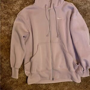Nike Women's Light Purple Zip-Up Hoodie
